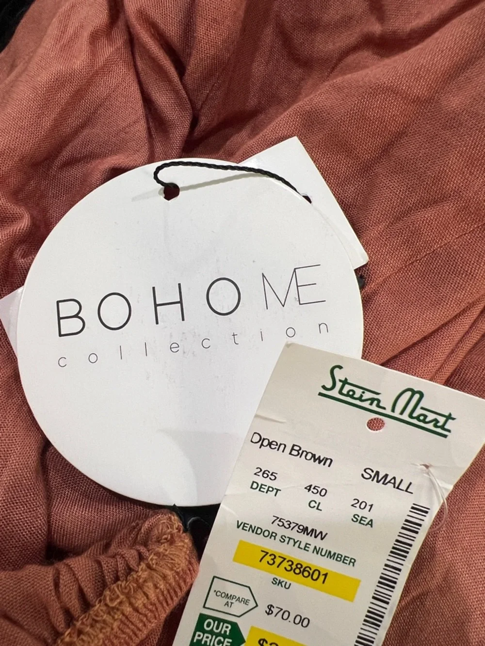 bohme Rust-Colored Off-Shoulder Wide-Leg Jumpsuit - Picture 2 of 2